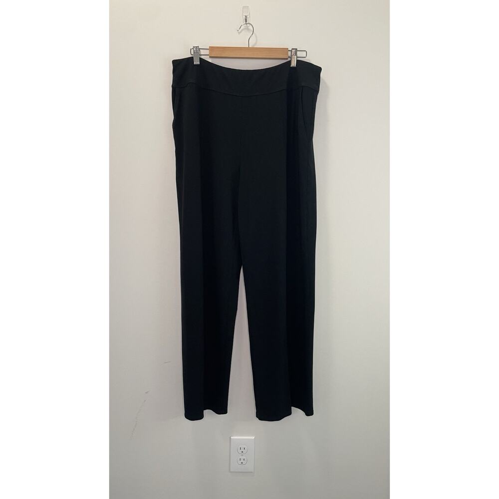 J Jill Seamed Full Leg Wide Pants Wearever Collection Capsule Pull On Black XL - Picture 3 of 11